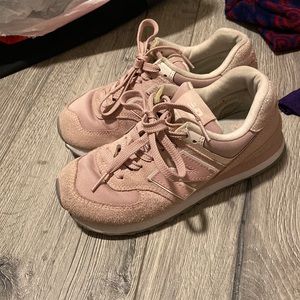 Pink 574 new balance sneakers